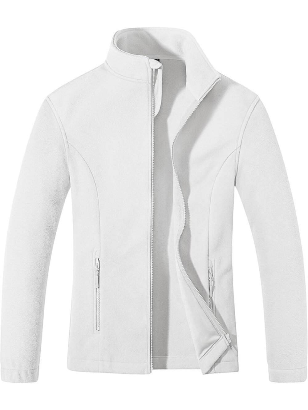 Cozy Women's Lightweight Fleece Jacket - Zip Up, Warm, Long Sleeve, Pockets